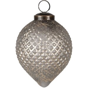 Clayre & Eef 6GL4694 Christmas Tree Bauble Grey Gold...