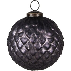 Clayre & Eef 6GL4696 Christmas Tree Bauble Grey Glass...