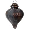 Clayre & Eef 6GL4700 Christmas bauble grey glass Ø 10x15 cm bohemian style