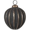 Clayre & Eef 6GL4702 Christmas tree bauble Ø 8x8 cm Grey Gold coloured