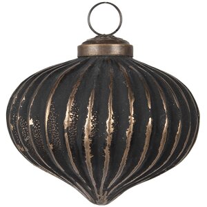 Clayre & Eef 6GL4703 Christmas Tree Bauble Grey Gold...