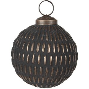 Clayre & Eef 6GL4704 Christmas tree bauble Grey Gold...