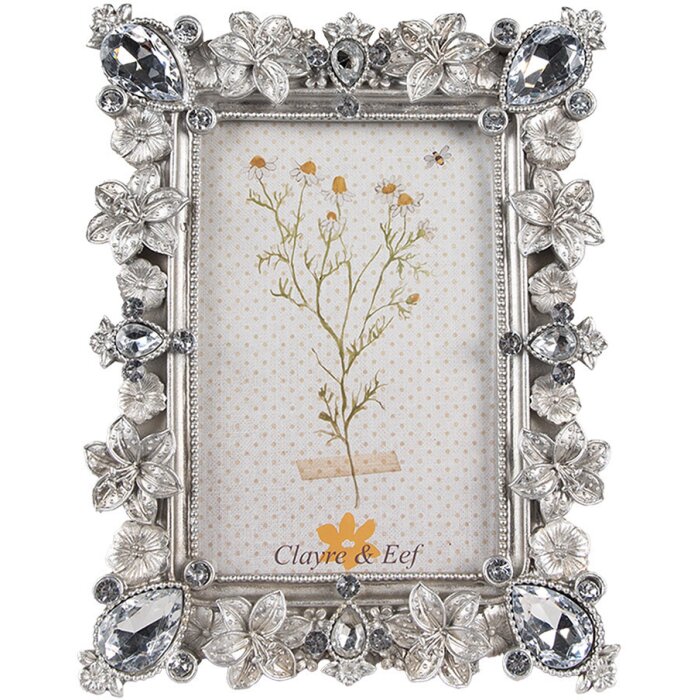 Clayre & Eef 2F1107 Photo Frame Silver Coloured 18x2x23 cm 13x18 cm