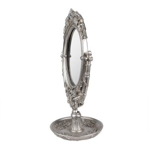 Clayre & Eef 62S297 Table Mirror Silver Coloured 17x13x30 cm