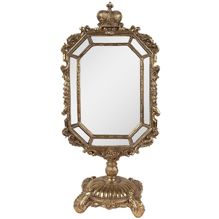 Clayre & Eef 62S298 Table Mirror Gold 15x10x31 cm