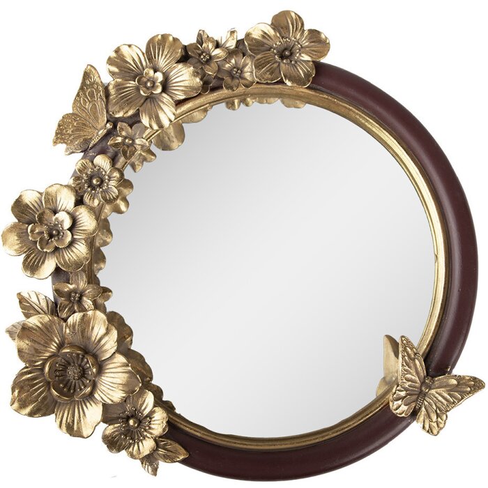 Clayre & Eef 62S300 Mirror Gold-coloured Bordeaux 37x5x36 cm