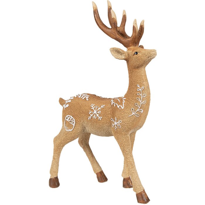 Clayre & Eef 6PR4365 Decoration Deer Polyresin Brown 19x7x30 cm