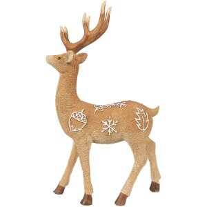 Clayre & Eef 6PR4365 Decoration Deer Polyresin Brown 19x7x30 cm