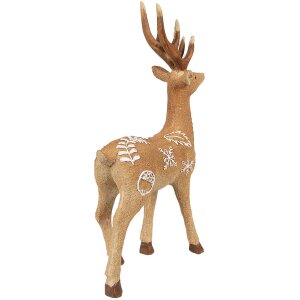 Clayre & Eef 6PR4365 Decoration Deer Polyresin Brown 19x7x30 cm