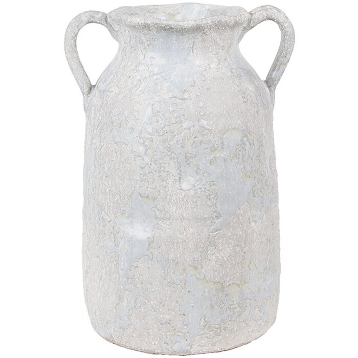 Clayre & Eef 6TE0537S Decoration Vase Grey Beige 15x12x20 cm