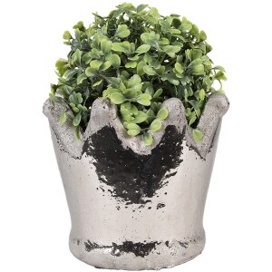 Clayre & Eef 6TE0540M Flower Pot Terracotta Silver...