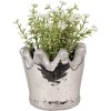 Clayre & Eef 6TE0540S Flower pot silver Ø 12x10 cm country style