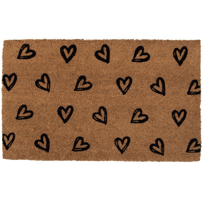 Clayre & Eef LHSMC Door Mat 75x45x1 cm Brown Black Romantic