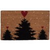 Clayre & Eef MC250 Door mat hearts fir trees 75x45 cm