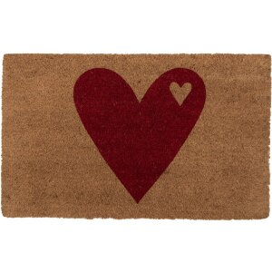 Clayre & Eef MC255 Door mat heart 75x45x1 cm