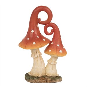 Clayre & Eef 6PR4160 Decoration Mushroom Red Orange 11x7x17 cm