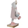 Clayre & Eef 6PR4222 Decorative doll 4x4x9 cm pink gold white