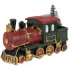 Clayre & Eef 6PR4335 Decoration locomotive 11x5x7 cm green red gold