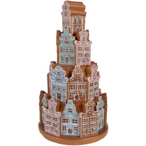 Clayre & Eef 6PR4350 Decoration house with LED Ø 18x33 cm 3xAAA