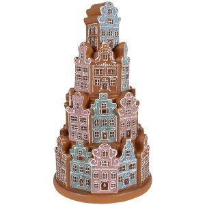 Clayre & Eef 6PR4350 Decoration house with LED Ø 18x33 cm 3xAAA