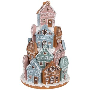 Clayre & Eef 6PR4351 Decoration House with LED Ø 19x28 cm 3xAAA