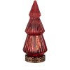 Clayre & Eef 6GL4569R Christmas Tree with LED Red Ø 7x16 cm