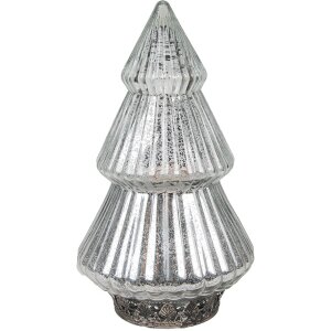 Clayre & Eef 6GL4573ZI Christmas Tree with LED Silver...