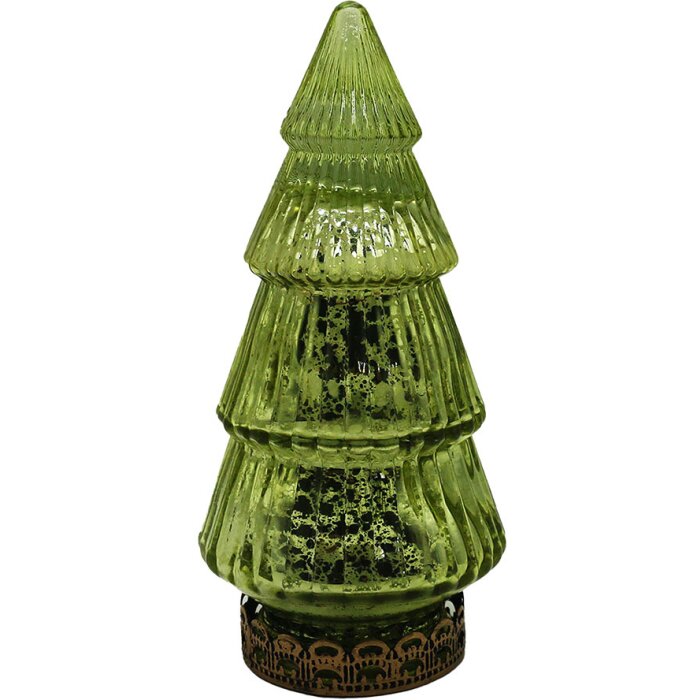 Clayre & Eef 6GL4602 Christmas Tree with LED Green Ø 8x16 cm