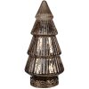 Clayre & Eef 6GL4603 Christmas tree with LED Ø 8x16 cm Brown