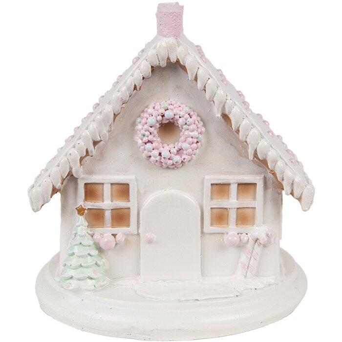 Clayre & Eef 6PR4348 Decoration house with LED 13x13x13 cm 2xAAA