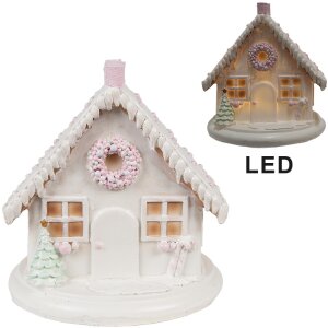 Clayre & Eef 6PR4348 Decoration house with LED...