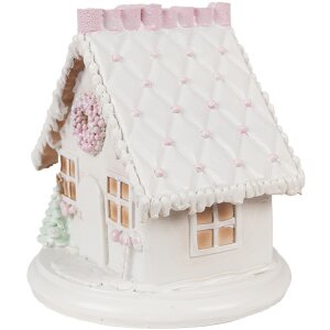 Clayre & Eef 6PR4348 Decoration house with LED 13x13x13 cm 2xAAA