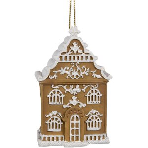 Clayre & Eef 6PR4212 Decoration Pendant House Brown...