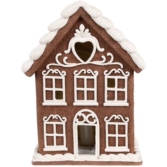 Clayre & Eef 6PR4359 Decoration house with LED 17x10x22 cm 3xAAA