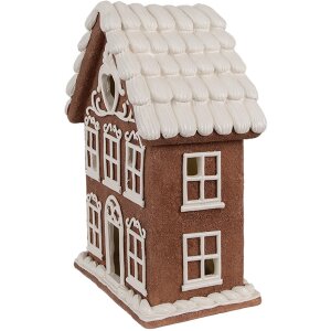 Clayre & Eef 6PR4359 Decoration house with LED 17x10x22 cm 3xAAA