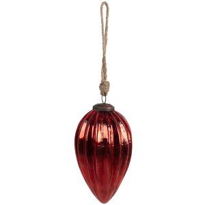 Clayre & Eef 6GL4547L Christmas tree bauble red...