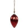 Clayre & Eef 6GL4547L Christmas tree bauble red Ø 9x16 cm