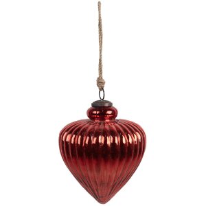 Clayre & Eef 6GL4548L Christmas tree bauble red...