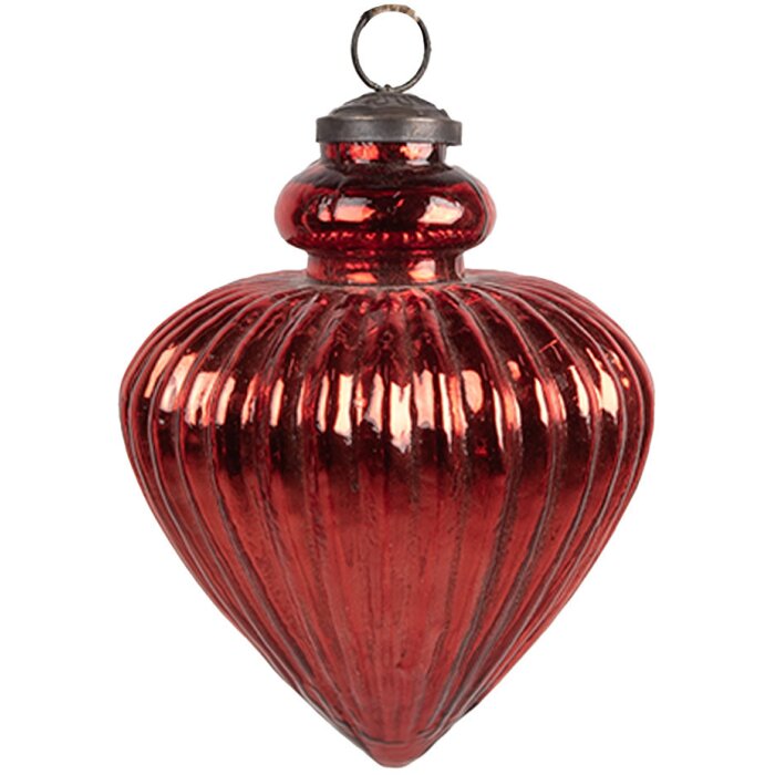 Clayre & Eef 6GL4548M Christmas tree baubles Ø 10x13 cm red