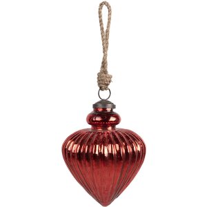 Clayre & Eef 6GL4548S Christmas tree bauble red...