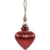 Clayre & Eef 6GL4548S Christmas tree bauble red Ø 8x11 cm