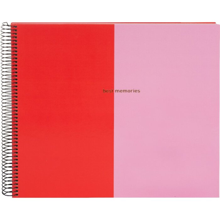 Goldbuch Spiral Album Coloration Red-Pink 34x30 cm 40 white pages