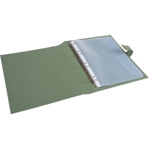 Goldbuch document folder Bella Vista artichoke 27x34 cm 5 pockets linen