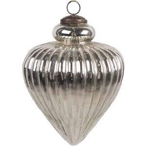 Clayre & Eef 6GL4539L Christmas tree bauble silver...