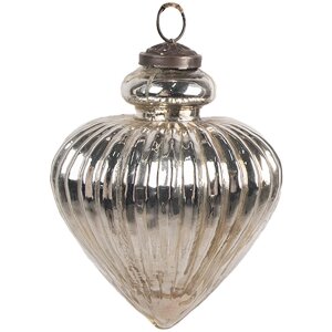 Clayre & Eef 6GL4539S Christmas tree bauble silver...