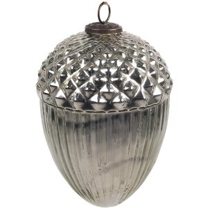 Clayre & Eef 6GL4540L Christmas tree bauble silver...