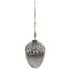 Clayre & Eef 6GL4540L Christmas tree bauble silver Ø 10x15 cm