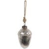 Clayre & Eef 6GL4540M Christmas tree baubles Ø 7x10 cm silver