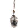 Clayre & Eef 6GL4540S Christmas tree bauble silver Ø 6x8 cm