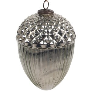 Clayre & Eef 6GL4540XL Christmas tree bauble silver...